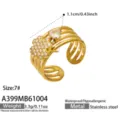Leaf Style (A399) / Adjustable Open / Gold