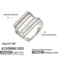 Taglia 6 / Stile Multistrato Cavo (A250MB61005) / Argento