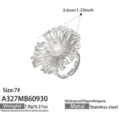 Taglia 7 / Stile 3D a Cinque Petali Arricciati (A327) / Argento