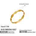 Taglia 6 / Stile Corda Attorcigliata Oro