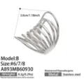 Taglia 6 / Stile B Multistrato Irregolare (A893) / Argento