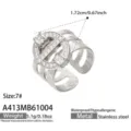 Taglia 7 / Stile Rettangolare (A413) / Argento