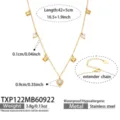 Heart Zirconia Gold Necklace (TXP122) / 42+5cm / Gold