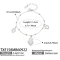 Heart Zirconia Bracelet (TXE158) / 17+5cm / Steel