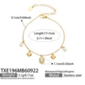 Oval Zirconia Gold Bracelet (TXE196) / 17+5cm / Gold