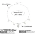 Heart Zirconia Necklace (TXP158) / 42+5cm / Steel