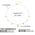 Oval Zirconia Gold Necklace (TXP196) / 42+5cm / Gold
