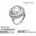 Size 6 / Pearl Textured Open Style (A190) / Steel