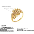 Size 7 / Leaf Style (A678) / Gold