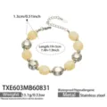 Yellow Resin Bracelet / 19+5cm / Steel
