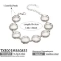 Flat Chess Piece Bracelet (TXE001) / 19+5cm / Steel