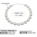 Flat Chess Piece Necklace (TXP001) / 41+5cm / Steel