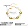 White Resin Gold Bracelet