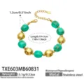 Green Resin Gold Bracelet