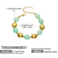 Light Green Resin Gold Bracelet