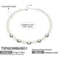 White Resin Steel Necklace