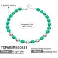 Green Resin Steel Necklace