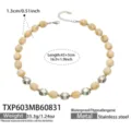 Bone Resin Steel Necklace