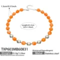 Champagne Resin Steel Necklace