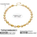 Bone Resin Gold Necklace