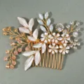 French Celebrity Banquet Hair Comb (HS-J4217G) / Gold