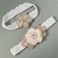 Fashion Floral Style (GS-J044S) / 2 Pieces/Set / White
