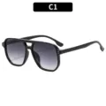 C1-Monture Noire Verre Double Gris