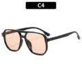 C4-Monture Noire Lentille Thé Clair