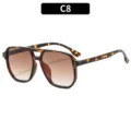 C8-Monture Écaille de Tortue Double Lentille Thé