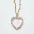 Volledige Strass Hart Halsketting (Lege Doos)