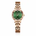Or Rose Cadran Vert Bracelet en Acier