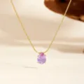 Lila Strass Wassertropfen Halskette