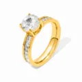 Größe 5 / Einreihiger Zirkonia-Stil / Gold