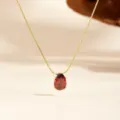 Roter Strass Wassertropfen Halskette