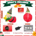 US Plug / Christmas Inflatable Window Musical Elf 3.5FT