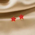 Roter Strass Stern Stil (744) / Gold