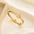 Hufeisenschnalle Armreif (z254) / Gold