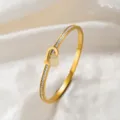 Hufeisenschnalle Armreif (Z268) / Gold