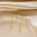 5mm Bohnen-Ohrfaden-Stil (7309) / Gold