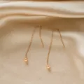 5mm Bohnen-Ohrfaden-Stil (7225) / Roségold
