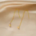 5mm Mattierter Bohnen-Ohrfaden-Stil (R034) / Gold