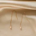 5mm Mattierter Bohnen-Ohrfaden-Stil (7600) / Roségold
