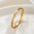 Gänseblümchen Armreif (Z276) / Gold