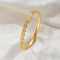 Dreiecks-Diamantreihen-Armreif (z295) / Gold