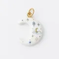 Étoile Lune Croissant Doré Pendentif