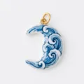 Vague Bleue Lune Roulante Pendentif