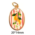 Motif Rose Fruit Citron Pendentif
