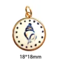 Conque Verte Pois Pendentif