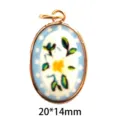 Point Bleu Floral Pendentif
