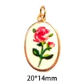 Bouton de Rose Rouge Pendentif